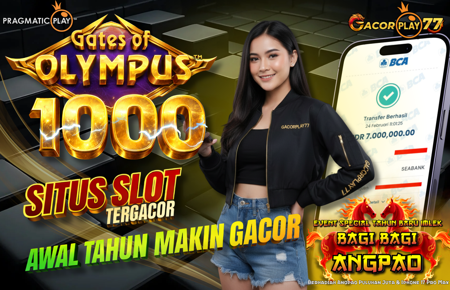 Selamat kepada user id : Lo**y Wede Rp 7.000.000 di Game GATES OF OLYMPUS 1000 PRAGMATIC PLAY Cair Gk Sampe 1 Menit! Menang Mudah di Gacorplay77